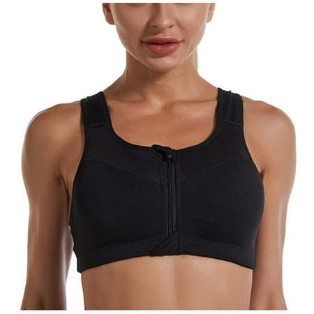 Bra Sports Yoga Bras Comfortable Women High Impact Posture Corrector Sports Bra Polyester no underwire sports bra Black