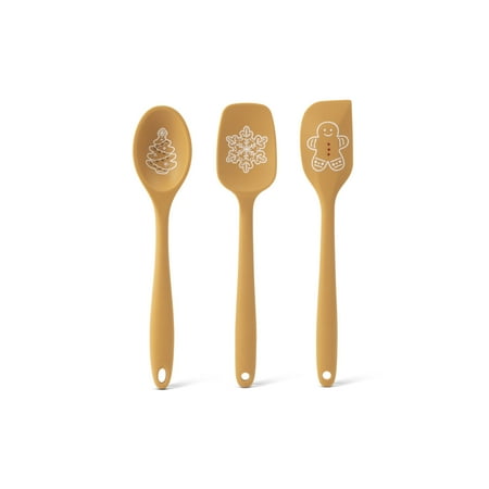 Thyme & Table 3-Piece Silicone Utensil Set - Taupe