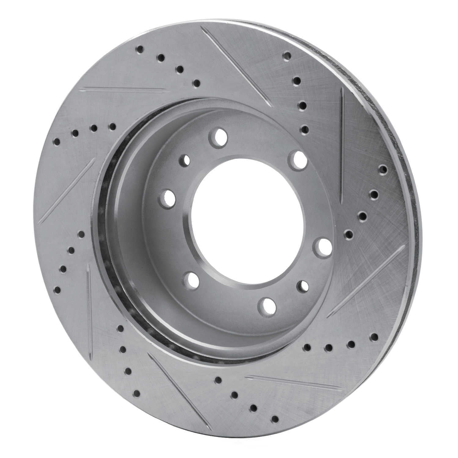 Dynamic Friction Company 631-93000L DFC Brake Rotor - Drilled And Slotted - Silver