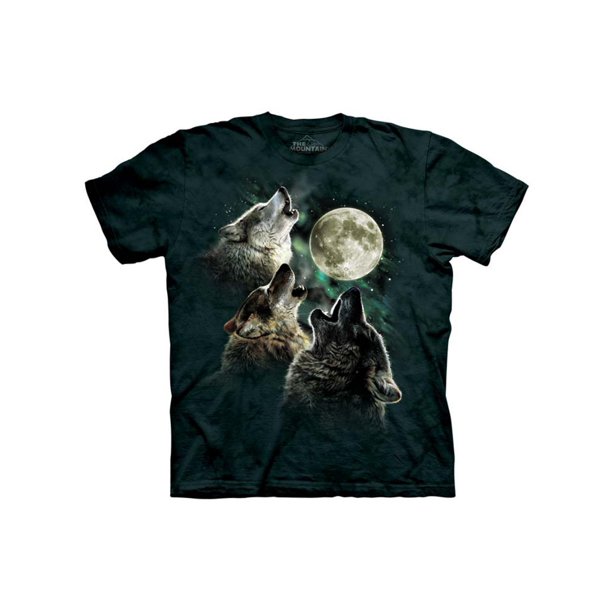 The Mountain - Three Wolf Moon Howling Wolves Adult T-Shirt Tee
