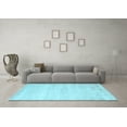 thumbnail image 3 of Ahgly Company Indoor Square Abstract Light Blue Contemporary Area Rugs, 4' Square, 3 of 4