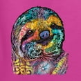 thumbnail image 2 of Funny Neon Sloth | Dean Russo Art Animal Lover Womens Long Sleeve T-Shirt, Fuschia, S, 2 of 5