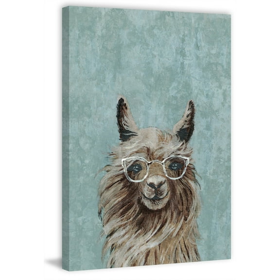 Marmont Hill Llama Model Wrapped Canvas Wall Art