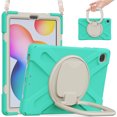 thumbnail image 7 of XYX Case for Samsung Galaxy Tab S6 Lite (SM-P610/P613/P615/P619), 360 Degree Rotating Hand Grip Shockproof Cover with Shoulder Strap, Mint Green, 7 of 7