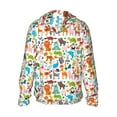 thumbnail image 2 of Goofa Animals Printed Women's UPF 50+ Sun Protection Hoodie Jacket Lightweight Long Sleeve Sun Shirt for Women with Pocket Hiking Outdoor-XX-Large, 2 of 9