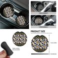thumbnail image 6 of FOR U DESIGNS Cow Sunflower Aztec Print Car Accessories Full Set of 15 Car Seat Covers Steering Wheel Cover Air Vent Storage Holder Seatbelt Strap Pad Cup Coasters Rear View Mirror Cover Keychain, 6 of 7
