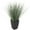 Green Solid Asymmetrical 16" x 15" x 19", variant on DecMode 19" Artificial Onion Grass Plant in Black Plastic Pot