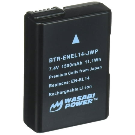 Wasabi Power Battery for Nikon EN-EL14, EN-EL14a and Nikon Coolpix P7000, P7100, P7700, P7800, D3100, D3200, D3300, D5100, D5200, D5300,