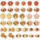 thumbnail image 1 of 36 cuentas chinas doradas de 9 estilos, espaciadoras de agujero grande de 7 a 10 mm, de metal esmaltado, europeas, para manualidades, joyería, pulseras y collares., 1 of 5