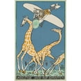 thumbnail image 2 of Moriz Jung 13x18 Gold Ornate Wood Frame and Double Matted Museum Art Print Titled - Bloodless Giraffe Hunt (Bloodless Hunt for Giraffes) (1911), 2 of 4