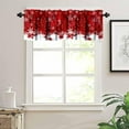 thumbnail image 5 of Christmas Snowflake Kithen Curtains Valances for Windows, Merry Xmas Holiday Window Treatment Valances for Kitchen Living Room Cafe Decor 54''x18'', 1 Panel, 5 of 6