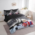 thumbnail image 3 of Castle Fairy Ice Hockey Gamer Bedding Comforter Set 7 Pieces for Kids Teens,Sport Theme Full Bedding Set Lightweight,Ball Game Fitted Sheet Flat Sheet,Breathable Home Decor,Reversible, 3 of 8