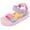 Pink, variant on STQ Toddler Girl Sandals Open-Toe Arch Support Girls Wide Summer Shoes Lightweight Non-slip Beach Shoe for Kids with Adjustable Straps Pink Multi Toddler Size 5