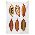 thumbnail image 3 of Ambesonne Cocoa Tablecloth Rectangular Table Cover, Tropical Fruit Beans Graphic, 60"x90", Multicolor, 3 of 4