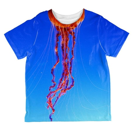 Halloween Orange Nettle Jellyfish Costume All Over Toddler T Shirt Multi
