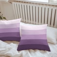 thumbnail image 5 of Geometric Stripes Outdoor Pillow Covers Pack of 2 Minimalist Purple Gradient Pattern Waterproof Throw Pillow Covers Decorative Cushion Cases for Patio Garden Tent Balcony Couch 16x16 inch, 5 of 8