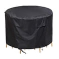 thumbnail image 1 of Cubierta redonda a prueba de polvo e impermeable para muebles, cubierta protectora para muebles de mesa de jardín al aire libre, 1 of 5