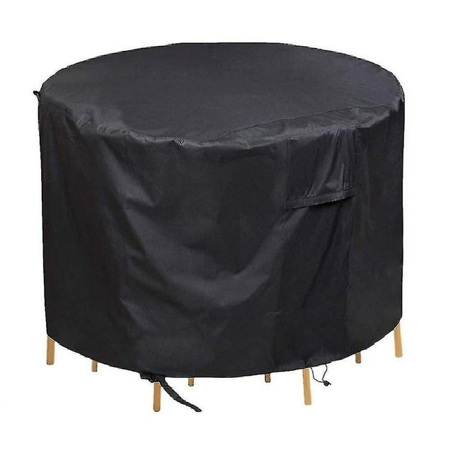 Cubierta redonda a prueba de polvo e impermeable para muebles, cubierta protectora para muebles de mesa de jardín al aire libre