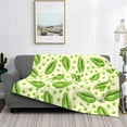 thumbnail image 6 of Throw Blanket for Couch - Green Peas Soft Comfy Lightweight Cozy Warm Throw Blanket, Fuzzy Plush Flannel Blanket & Throws for Sofa and Bed All Season, 6 of 8