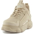 thumbnail image 6 of Buffalo CLD Chai Women's Vegan Chunky Sole Lace Up Trainers In Cream Size 10, 6 of 6