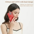 thumbnail image 6 of iPhone 13 Pro Max case, Compatible with MagSafe Luxury Glitter Bling Plating Love with Cute Heart Phone Case Full Camera Lens Protection Magnetic Case for Women Girls Back Cover(Red), 6 of 7