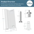 thumbnail image 2 of Bisagra WFCYX 2579475 para puerta mosquitera inferior, 4 piezas, blanca, 2 of 7