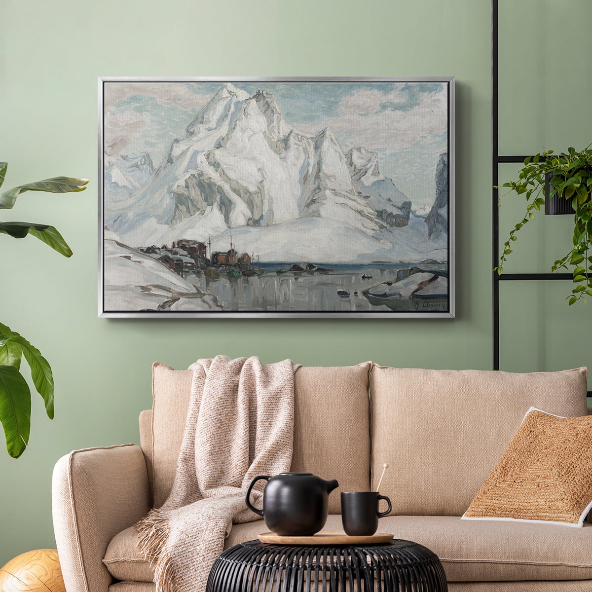 Vintage Landscape-CLX By Wexford Home Framed in Silver Wood Gallery Wrapped Canvas 17 in. x 25 in.
