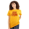 thumbnail image 3 of Jesus Strong Philippians 4:13 Bible Plus Size Crewneck Graphic Tee Shirt Brisco Brands 5X, 3 of 5