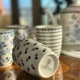 thumbnail image 3 of Porcelain Awakening Mug Vintage Indigo Mugs Set of 4, 12.2 fl oz (360 ml) Tea Mug Coffe Mug for Parties Kitchen Teacup, 3 of 9