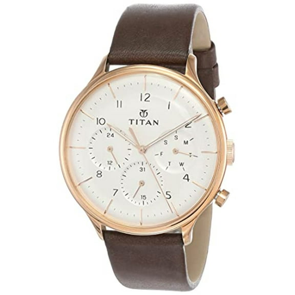 Titan Classique Analog White Dial Men's Watch NM90102WL01/NN90102WL01/NP90102WL01/NQ90102WL01