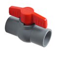 thumbnail image 1 of Bola de PVC, cierre de agua compacto con manija en T, accesorios de plomería para piscinas, gris, 32 mm, 1 of 8