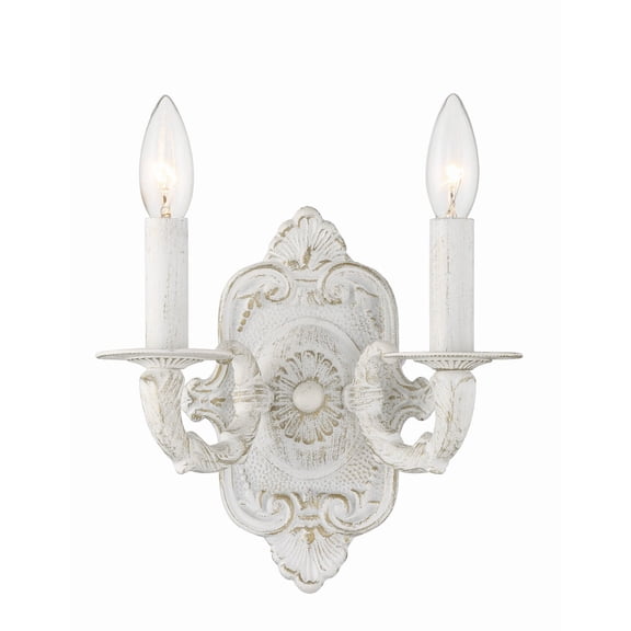 5122-AW Crystorama Lighting Paris Market - Two Light Wall Sconce in Traditional and Contemporary Style - 10 Inches Wide by 9.5 Inches High-Antique