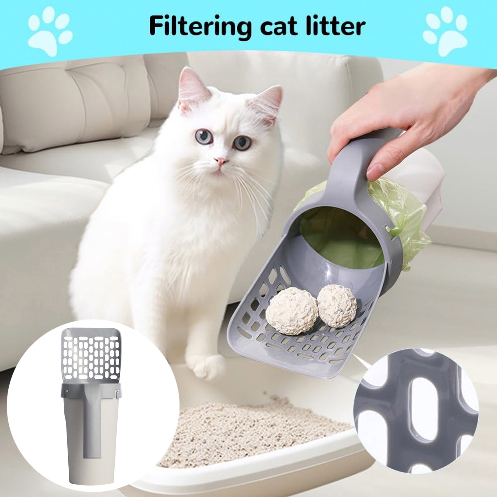 Oliegs Heated Blanket Cat Litter With Bag 2024 New No Litter Cat Litter Shovel With Waste Can No Cat Litter With Holder Cat Portable Shovel Chocolate