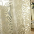 thumbnail image 3 of Floral Sheer Curtains Long for Living Room Bedroom Grommet Voile Window Curtains,2 Panels, 3 of 8
