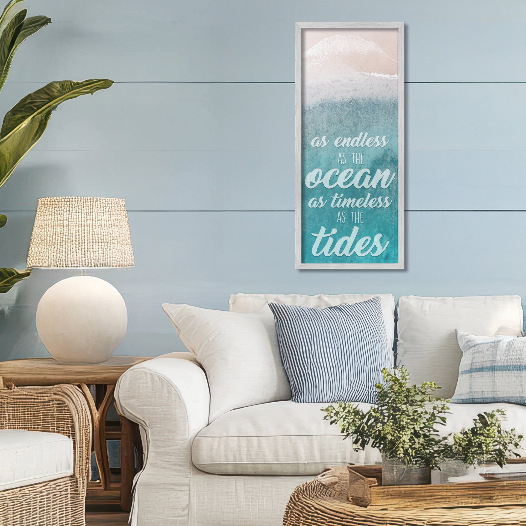 Stupell Industries Endless Ocean Timeless Tides Gray Framed Giclee Art, design by Marcus Prime