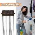 thumbnail image 5 of Wooden Belt Organizer Wall Mounted Belt Rack Sturdy Belt Hanger Organizer Holds 9 Belts Belt Holder for Closet Door Wall with Hardware 29.6x13.8x8.15cm, 5 of 7
