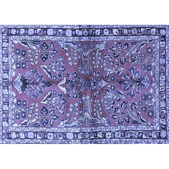 Ahgly Company Indoor Rectangle Persian Blue Traditional Area Rugs, 4' x 6'