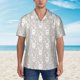 thumbnail image 2 of Fotbe Rabbit And Heart Camisa Hawaiana para Hombre Unisex – Camisa Casual de Verano con Botones de Manga Corta de Algodón y Lino,Small, 2 of 7