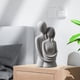 thumbnail image 5 of Figura decorativa de pareja abrazada, estatua de amor apasionado, cerámica romántica Gris, 5 of 9
