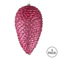 thumbnail image 3 of Vickerman 7" Mauve Matte Glitter Pinecone Christmas Ornament, 4 per set, 3 of 3