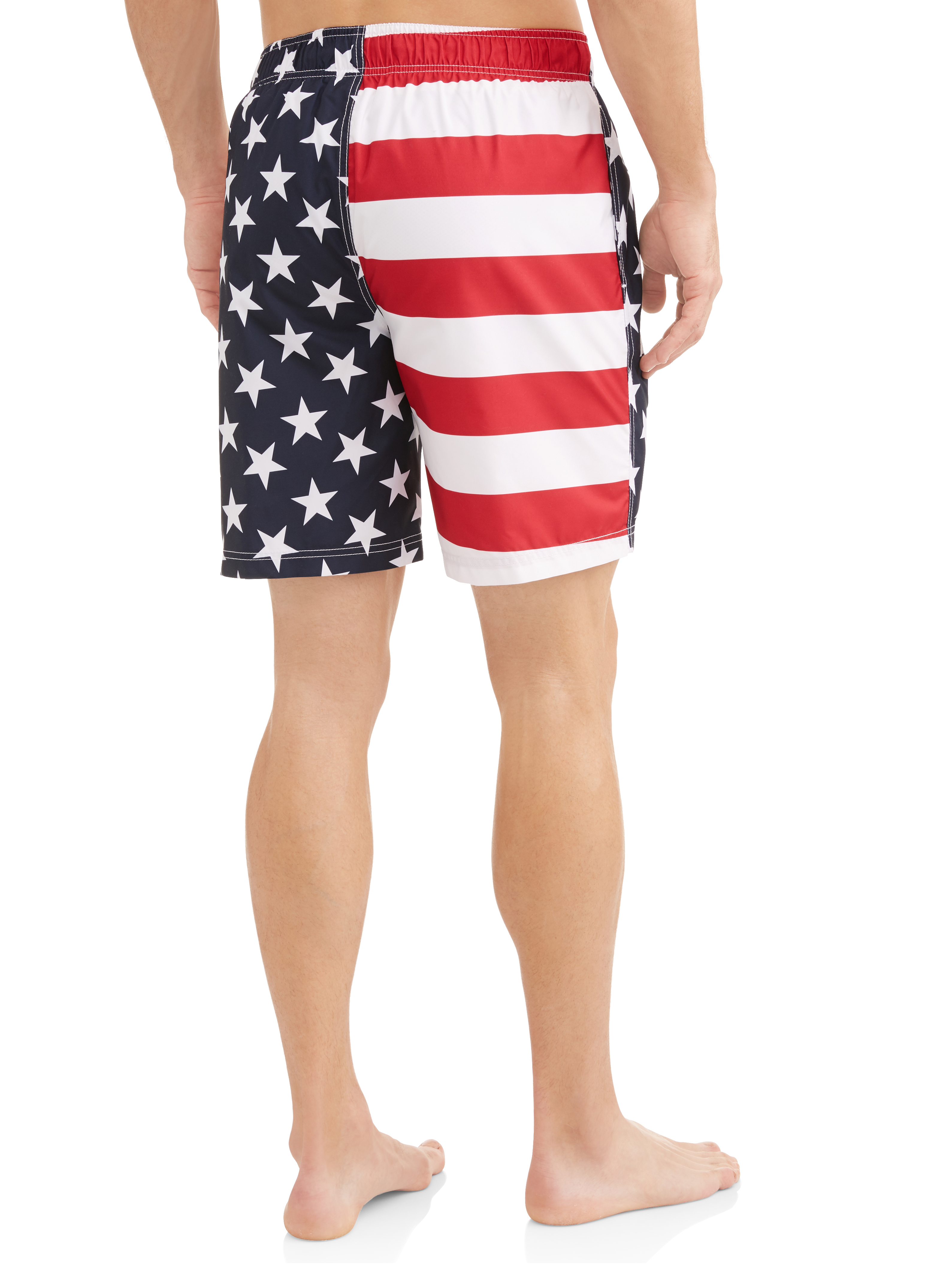 Big Men's Patriotic Flag Swim Trunk 