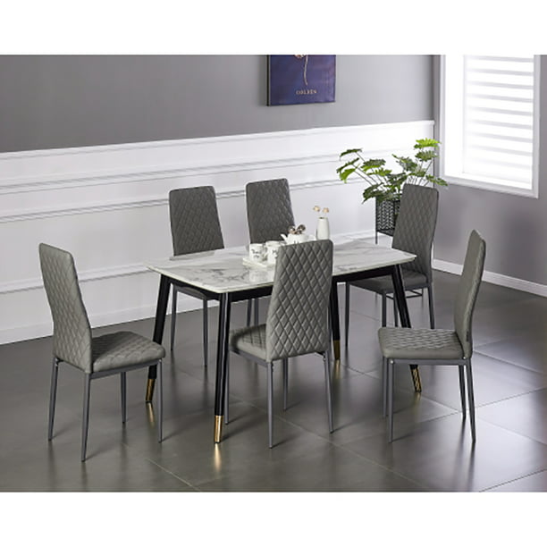 Dining Chair Modern Minimalist, Metal Dining Chair Set Of 6
