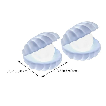 

NICEXMAS 2pcs Exquisite Night Lamp Shell Pearl Design Night Light for Dorm Bedroom
