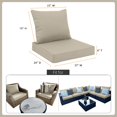 thumbnail image 2 of Favoyard Juego de cojines para asiento de exterior, 22.0 x 24.0 in, resistentes al agua y a la decoloración, cojines para muebles de patio con funda extraíble, cojín profundo para asiento y respaldo c, 2 of 6