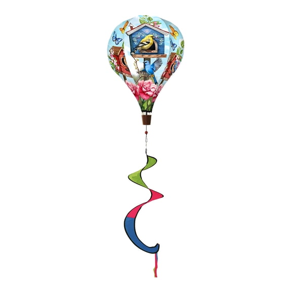 Briarwood Lane Spring Floral Birdhouse Balloon Wind Twister 54x12 For Spring Balloon