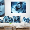 thumbnail image 4 of Designart Woman with Snow Splash - Portrait Throw Pillow - 12x20, 4 of 5