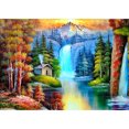 thumbnail image 1 of Diamond Painting (DE1631) Paisaje de montaña Imagen de pared redonda completa 40x30cm (m066) 50x70cm Hugtrwg Para estrenar, 1 of 1