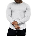 thumbnail image 2 of Spring Saving GaThRRgYP Mens Long Sleeve Shirts,Men's Sports Running Cotton Stretch Long-sleeved T-shirt Plus Size, 2 of 8