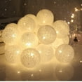 thumbnail image 7 of Topboutique Cotton Ball String Lights,20 LEDs 10 ft Christmas Decorative Lights,Battery Operated Fairy String Lights Hanging for Xmas Wedding Halloween Holiday Party Fairy Light,White, 7 of 7