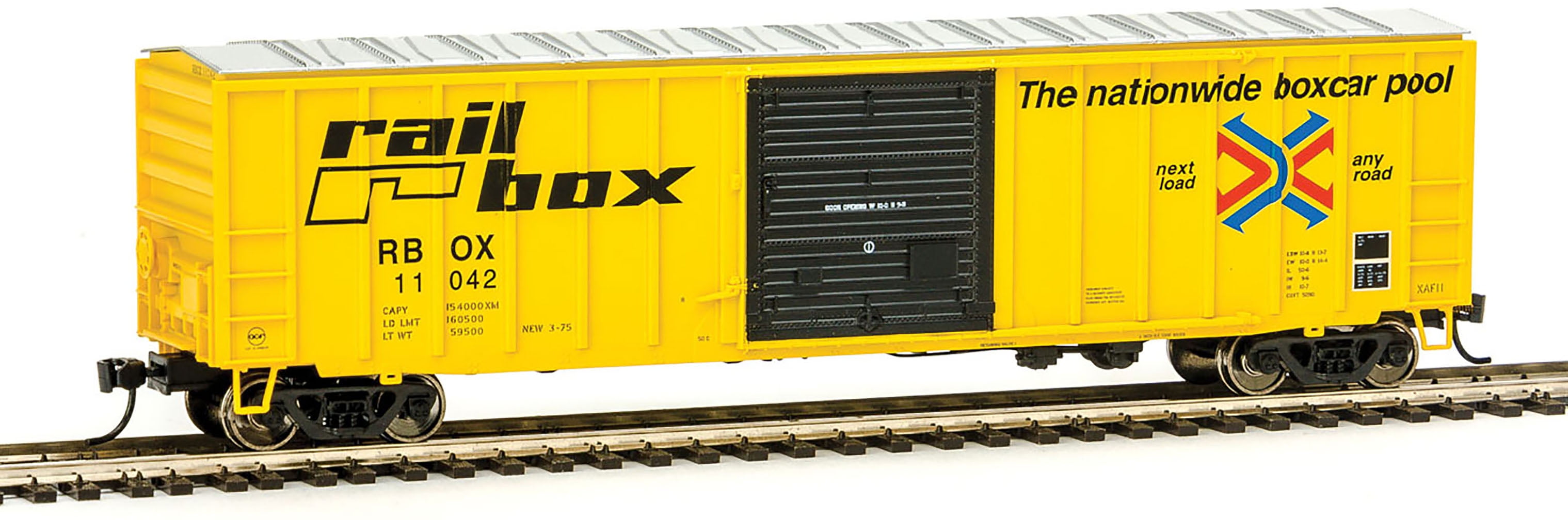 Walthers HO Scale 50' ACF Exterior Post Boxcar Railbox (1970s Scheme
